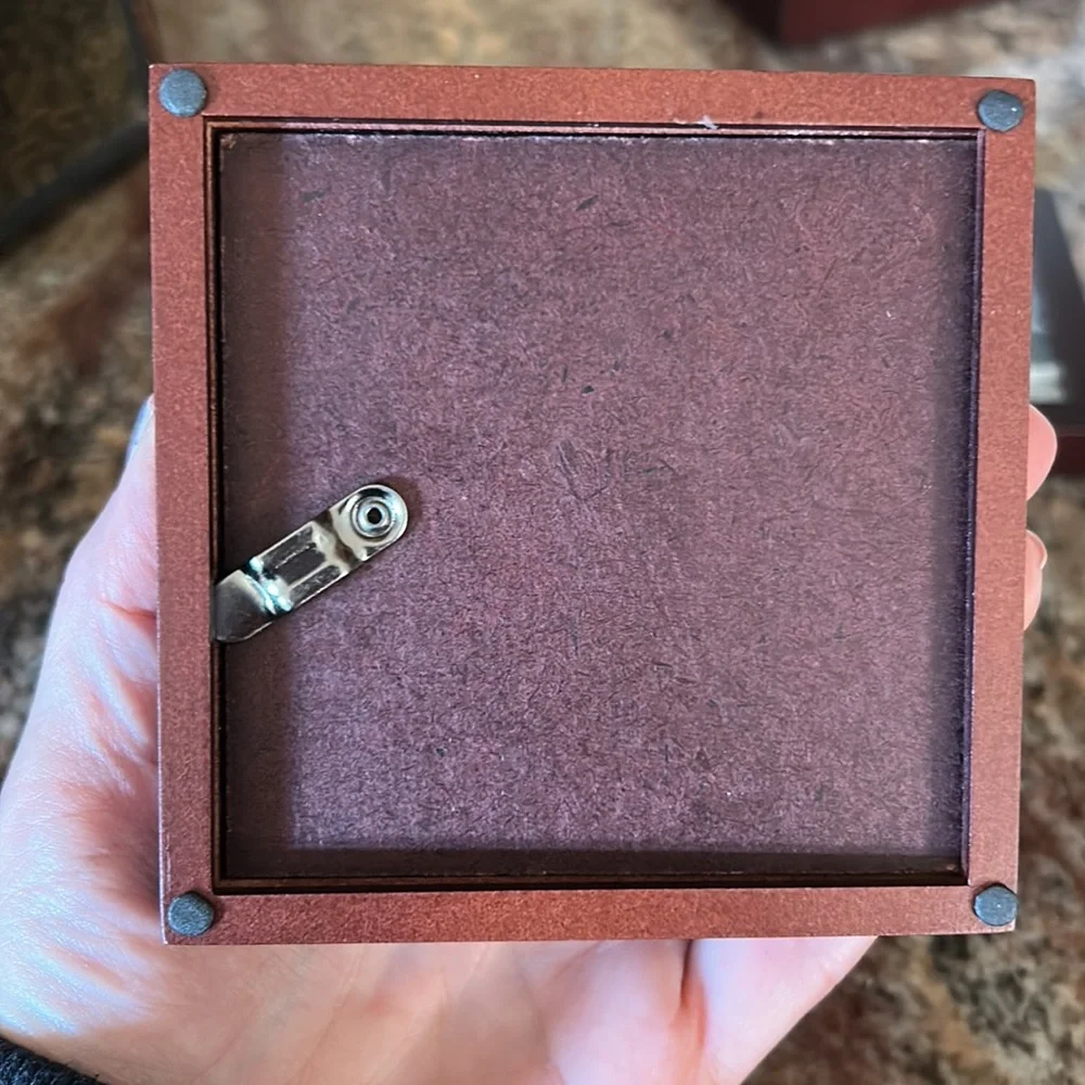 Coaster Frames Cherry Wood -Custom Photo Gift Hallmark 4 Coasters & Holder - Picture 9 of 17